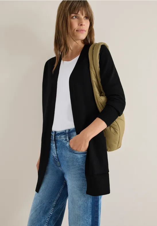 Open Cosy vest Black