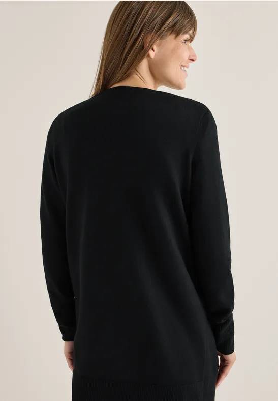 Open Cosy vest Black