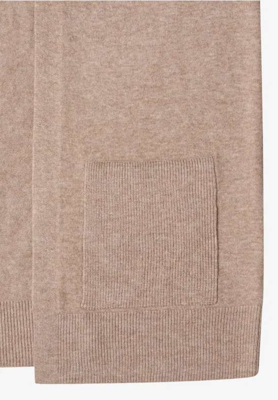 Offener Cosy Cardigan taupe melange