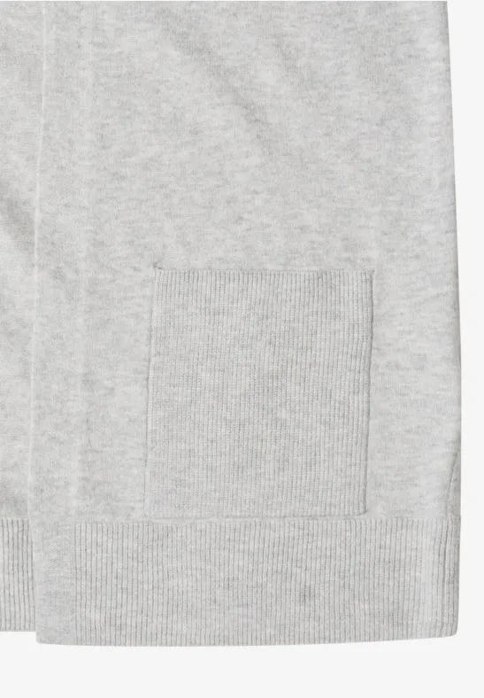 Offener Cosy Cardigan chalk grey melange