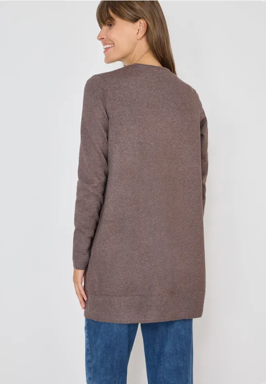 Open Cosy vest mushroom taupe melange