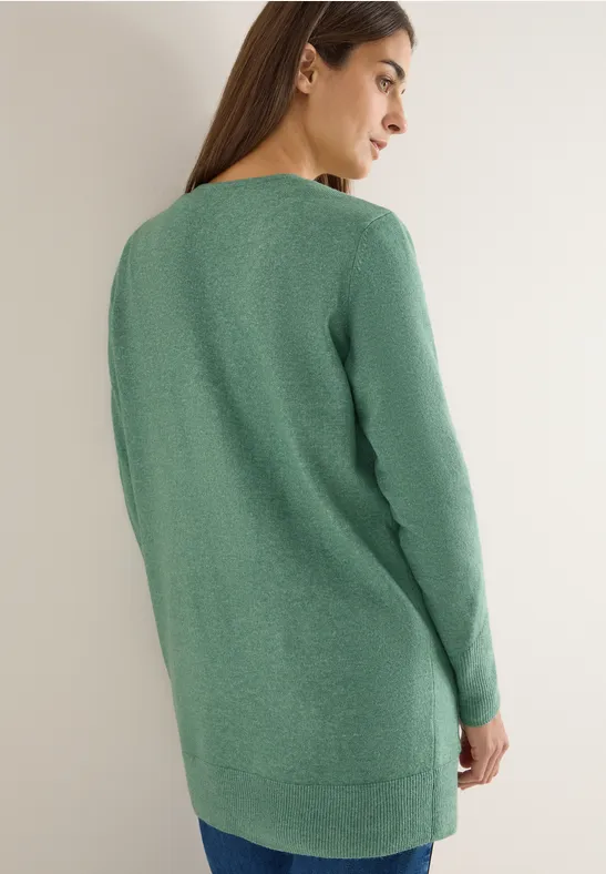 Offener Cosy Cardigan highland green melange