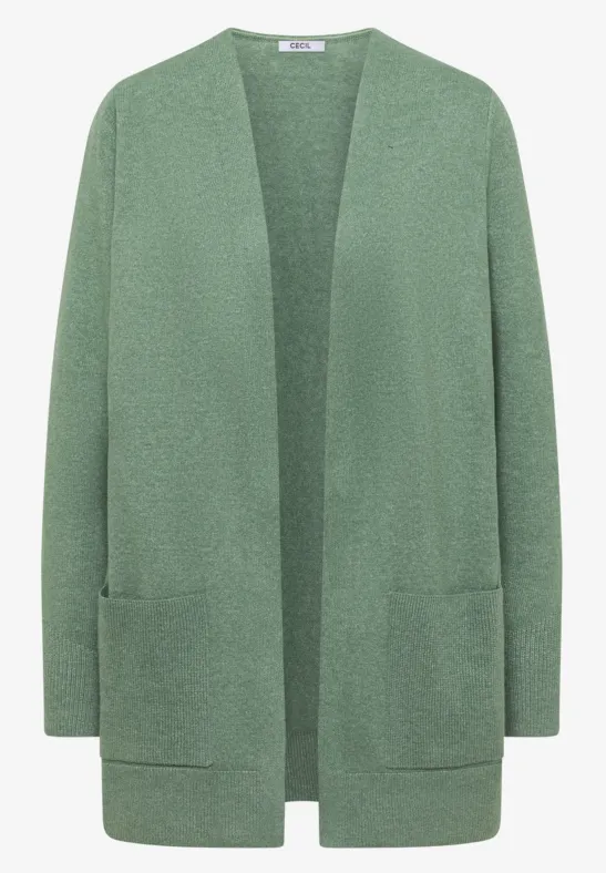 Offener Cosy Cardigan highland green melange