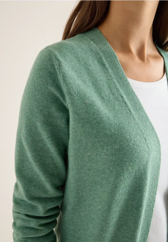 Offener Cosy Cardigan highland green melange