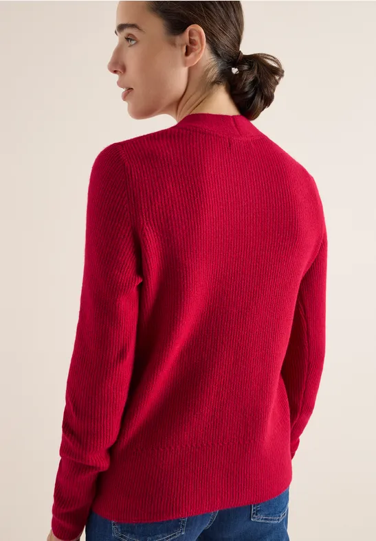 Cardigan mit Strukturdetail beaujolais red