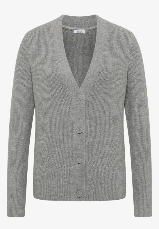 Vest met structuurdetails sporty grey melange