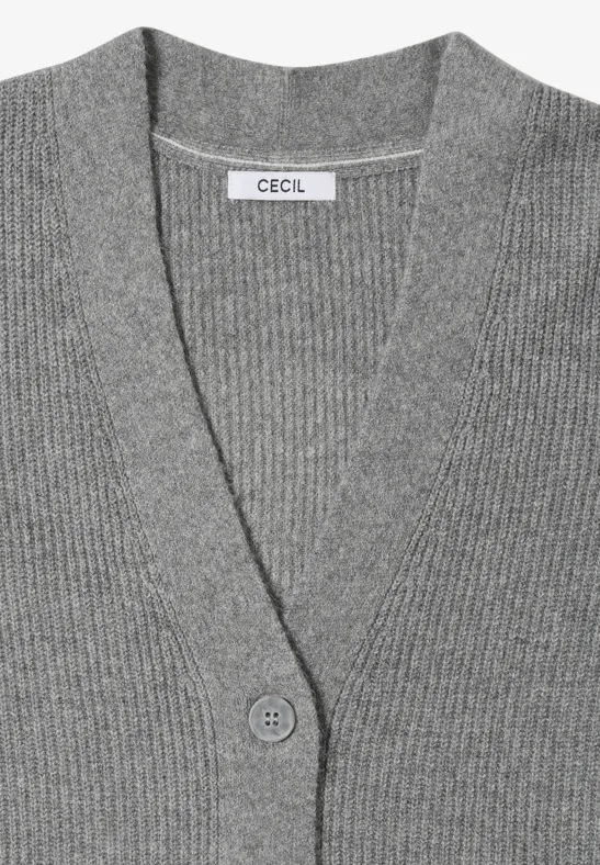 Vest met structuurdetails sporty grey melange