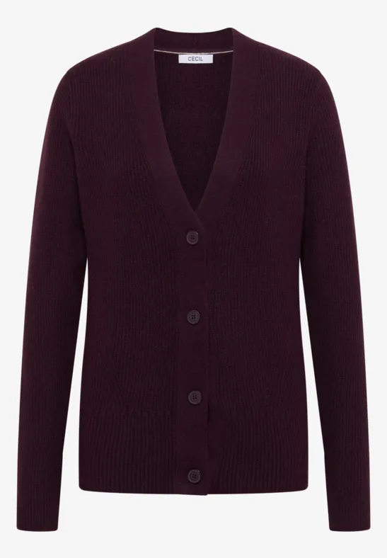 Vest met structuurdetails eggplant red