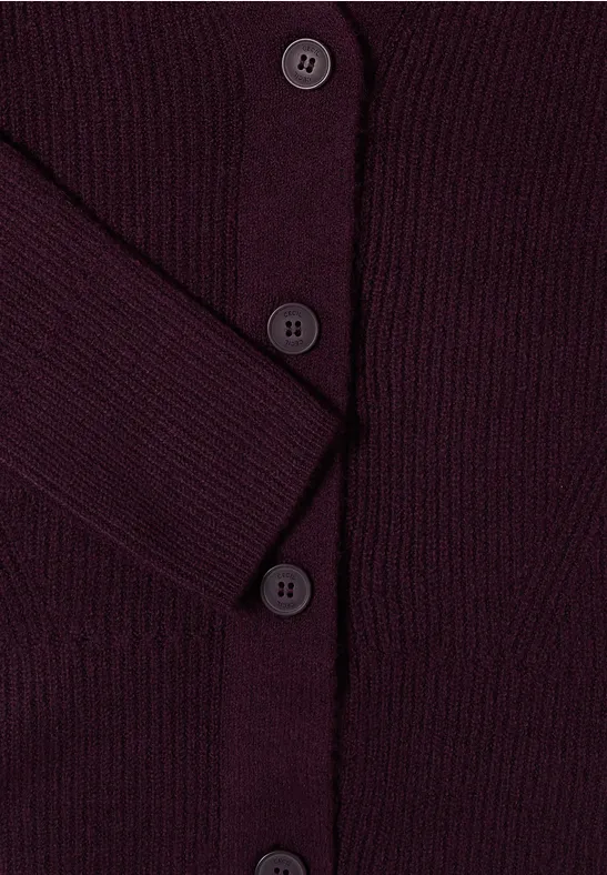 Vest met structuurdetails eggplant red