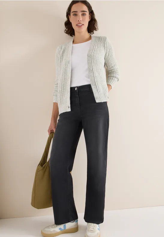 Two Tone Cardigan metal grey melange