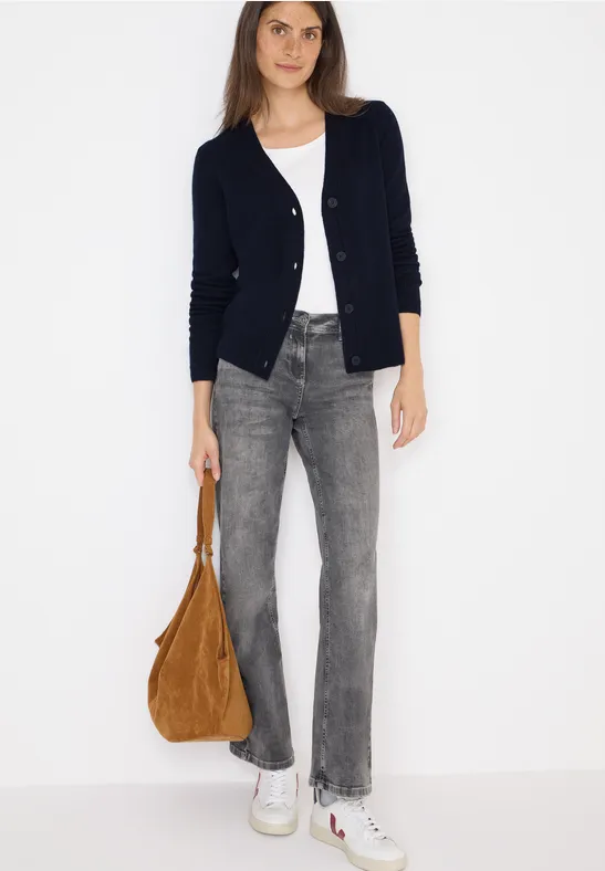 Cardigan doux à col en V urban dark blue