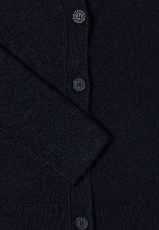 Cardigan doux à col en V urban dark blue