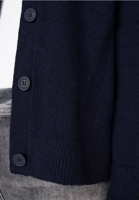 Cardigan doux à col en V urban dark blue
