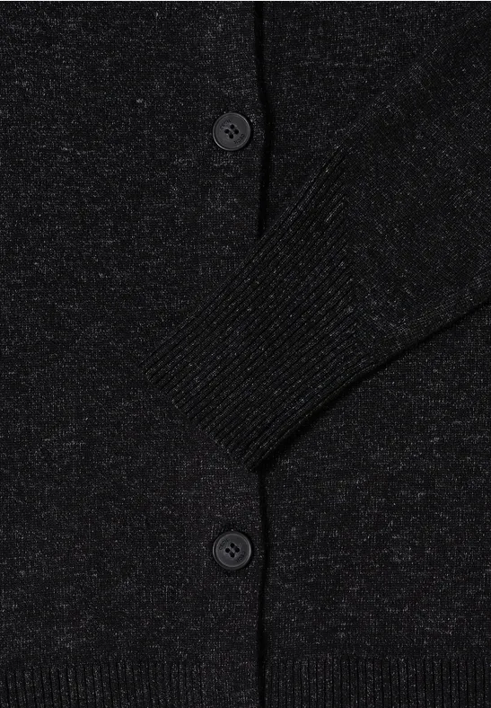 Vest met capuchon black melange