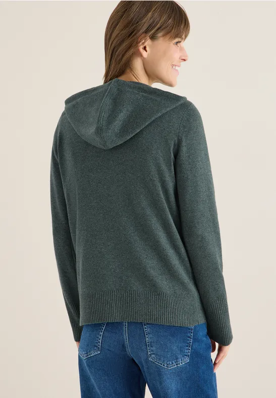 Vest met capuchon active khaki melange