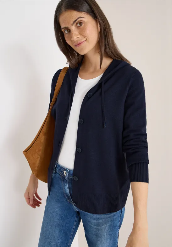 Cardigan mit Kapuze urban dark blue