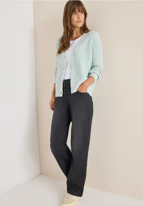 Tweekleurig vest faded blue melange