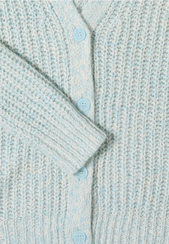 Tweekleurig vest faded blue melange