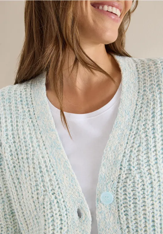 Tweekleurig vest faded blue melange