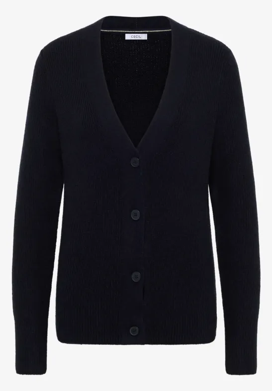 Vest met structuurdetails urban dark blue