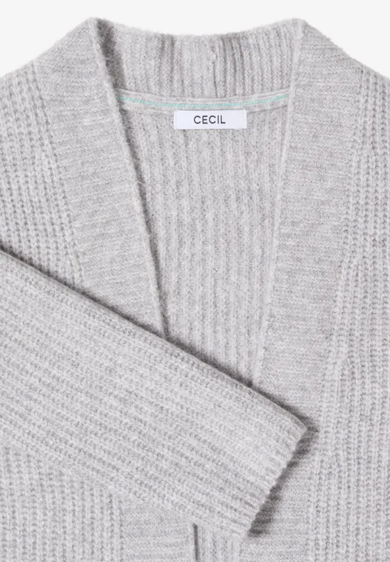 Open Cosy vest luna grey melange