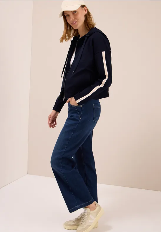 Sweatjacke mit Galonstreifen urban dark blue