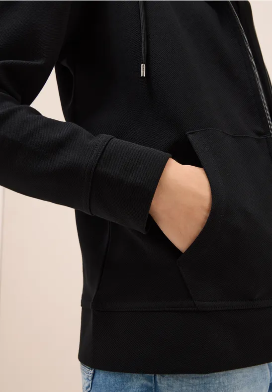 Veste sweat structurée Black