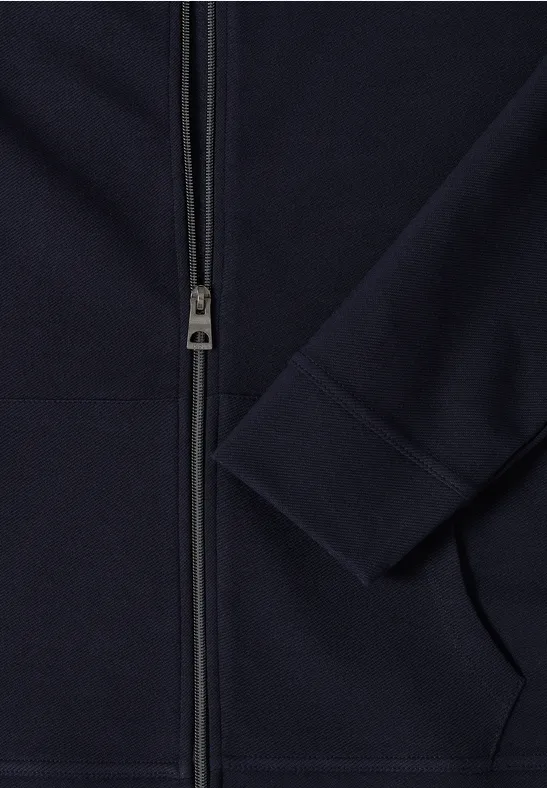 Sweatjacke mit Struktur urban dark blue