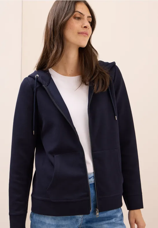 Sweatjacke mit Struktur urban dark blue