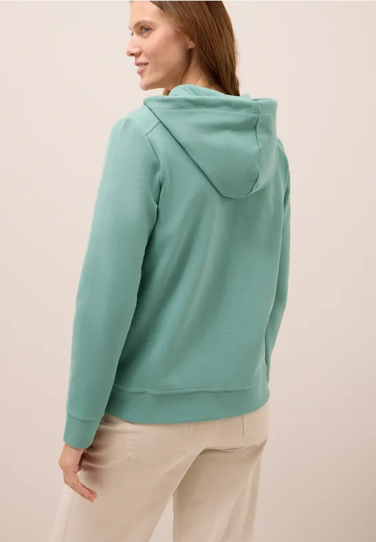 Sweatjacke mit Struktur jewel green