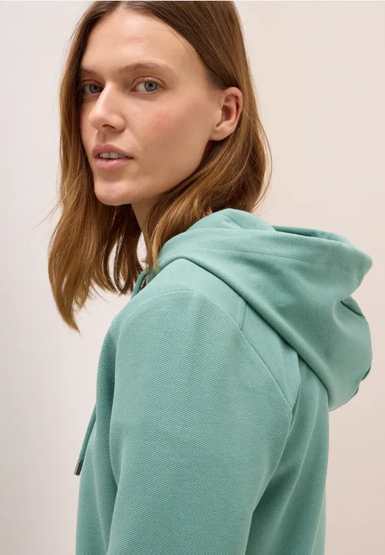 Sweatjacke mit Struktur jewel green