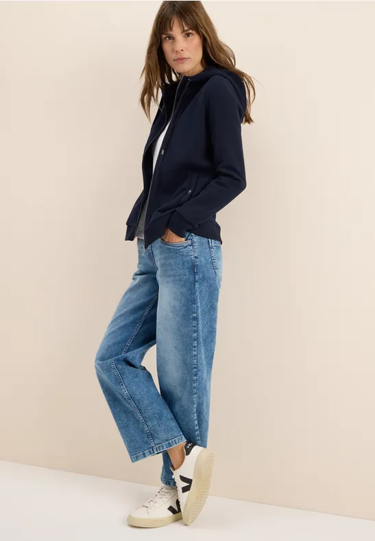 Sweatjacke mit Kapuze urban dark blue