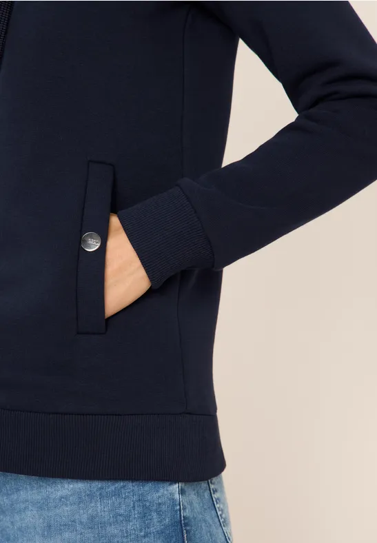 Sweatjacke mit Kapuze urban dark blue
