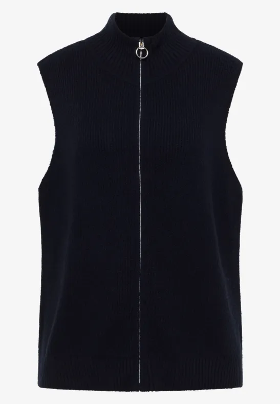 Vest met geribde structuur urban dark blue