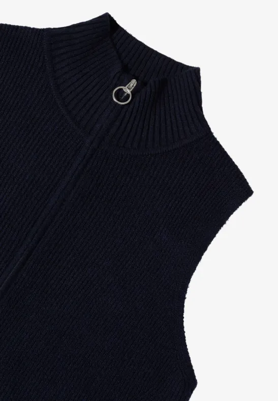 Vest met geribde structuur urban dark blue