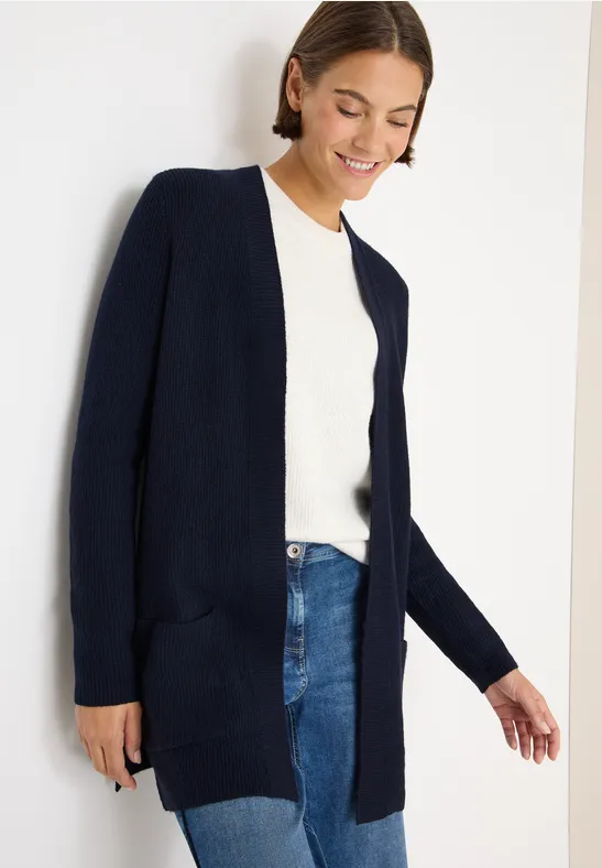 Offener Struktur-Cardigan urban dark blue