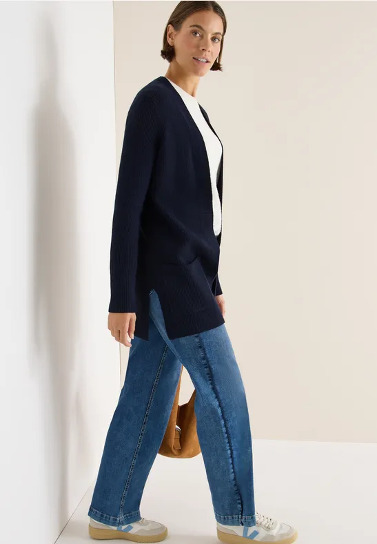 Offener Struktur-Cardigan urban dark blue