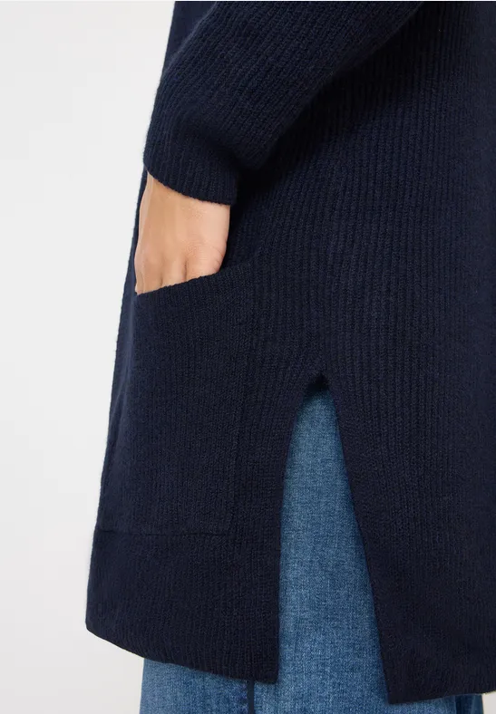 Offener Struktur-Cardigan urban dark blue