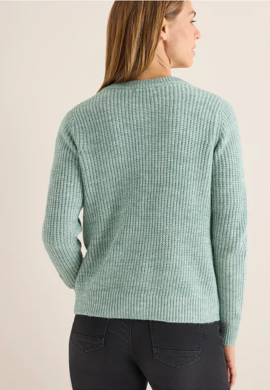 Melange Cardigan jewel green melange