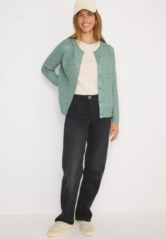 Melange Cardigan jewel green melange