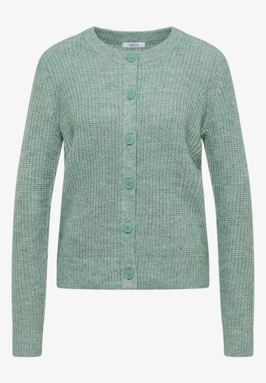 Melange Cardigan jewel green melange