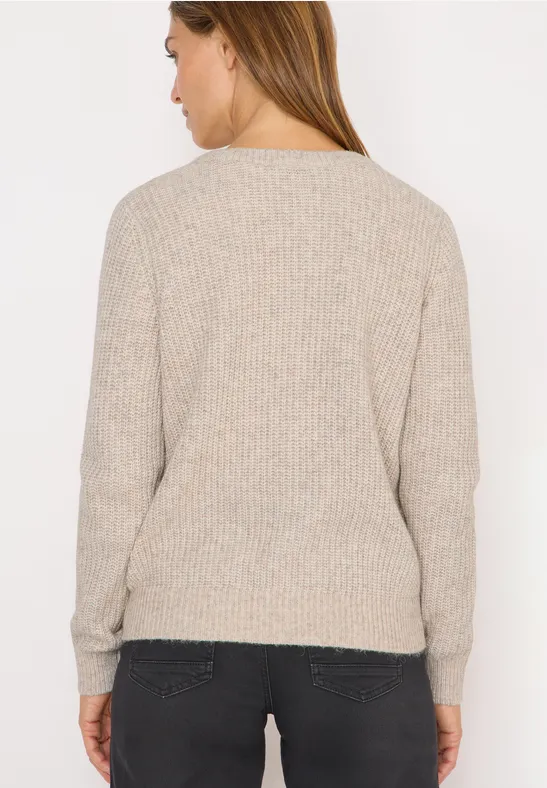 Melange Cardigan toffee cream melange