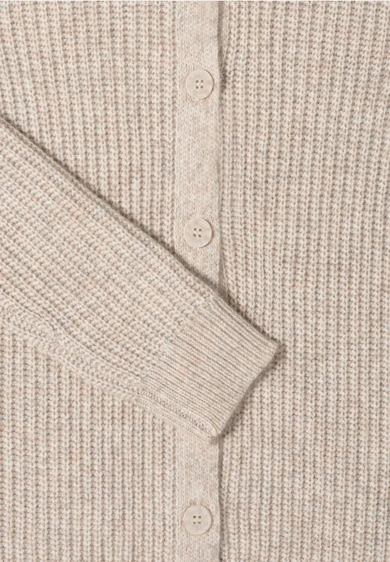 Melange Cardigan toffee cream melange