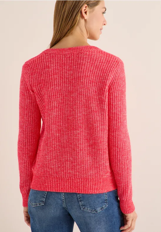 Melange Cardigan fiery red melange
