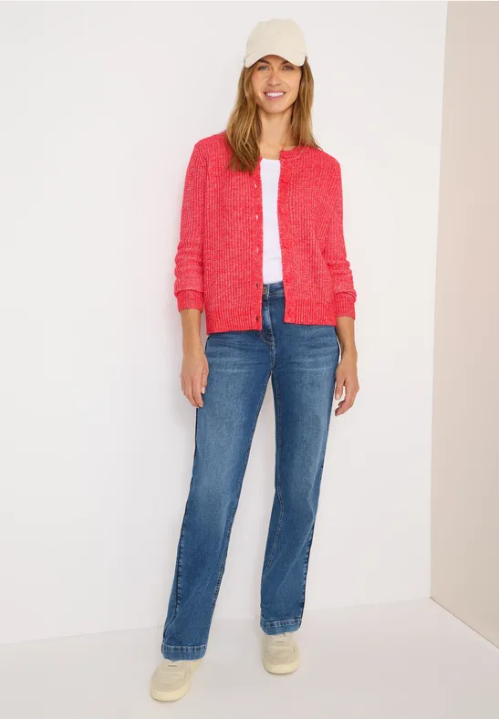 Melange Cardigan fiery red melange