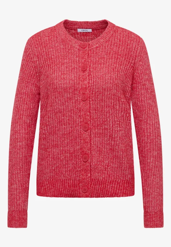 Melange Cardigan fiery red melange