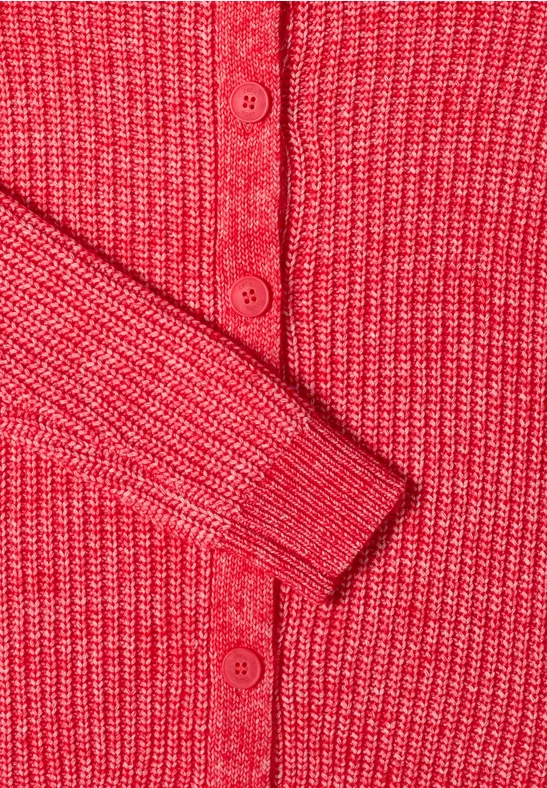 Melange Cardigan fiery red melange