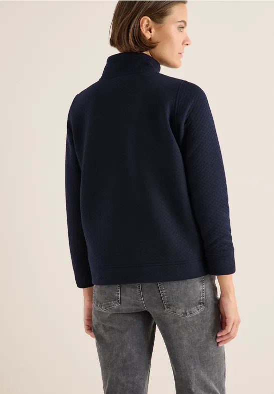 Sweatjacke mit Struktur urban dark blue