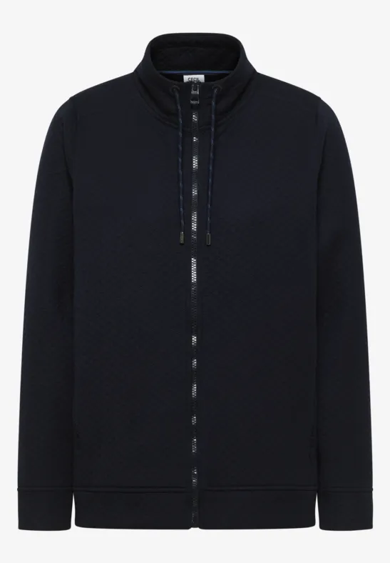 Sweatjacke mit Struktur urban dark blue