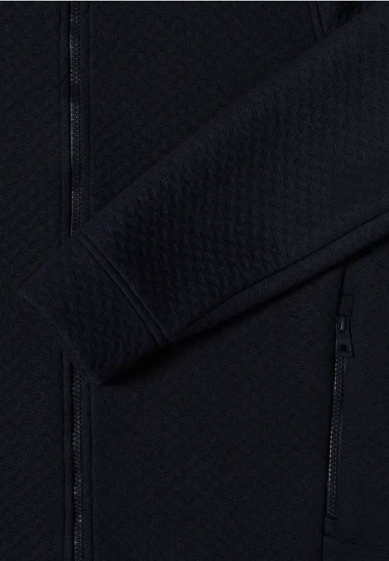 Sweatjacke mit Struktur urban dark blue
